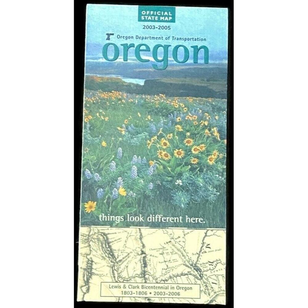 Vtg Oregon State Map 2003 Travel Ephemera Auto Road City Street Location